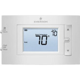 Thermostat 1H/1C Wh Digitial Horiz w/lockout