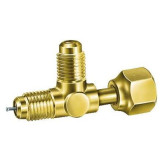 Access valve 1/4" Tee 3/pk Swivel Nut